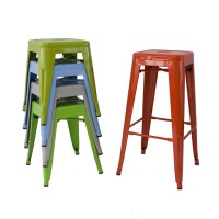 stackable durable bistro steel vintage high quality steel used commercial furniture metal industrial bar stool