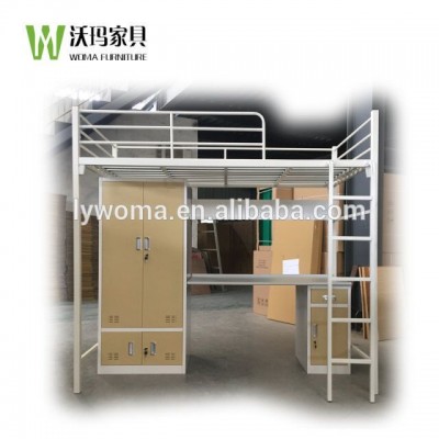 modern furniture inflatable and safety bunk bed with desk and wardrobe