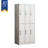 school furniture storage locker cabinet for gym clothes steel 6-door metal  amoires living room cloth wardrobe  cupboard