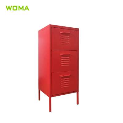 High Quality Home Furniture Type cheap steel metal storage cabinet with 3 layer