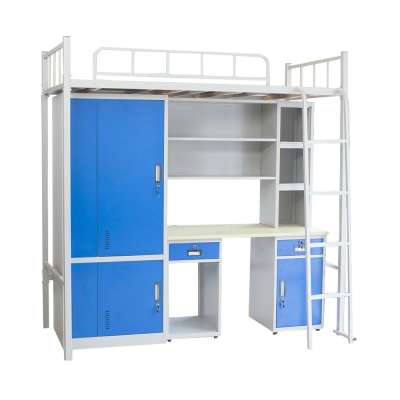 Cheap Used School Metal Material Bunk Bed with Under Lockers