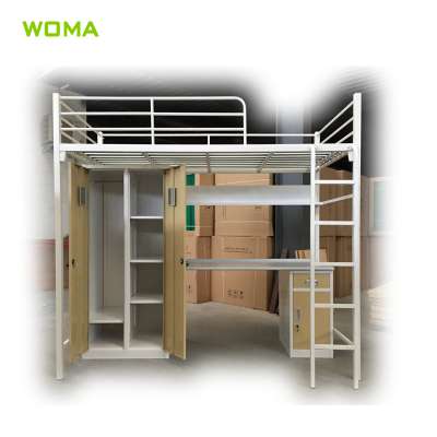 Wholesale Easy Assembly Metal Bunk Bed Iron Student Bunk Bed With Desk