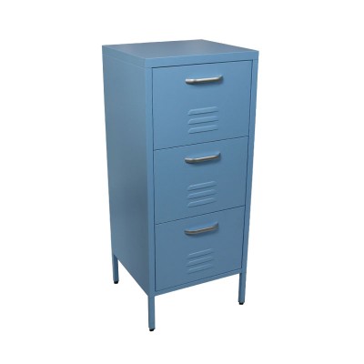 metal 3 drawer bedside table nightstand modern